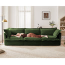 Modern Slipcovered 3-Seater Sofa with Chenille Fabric