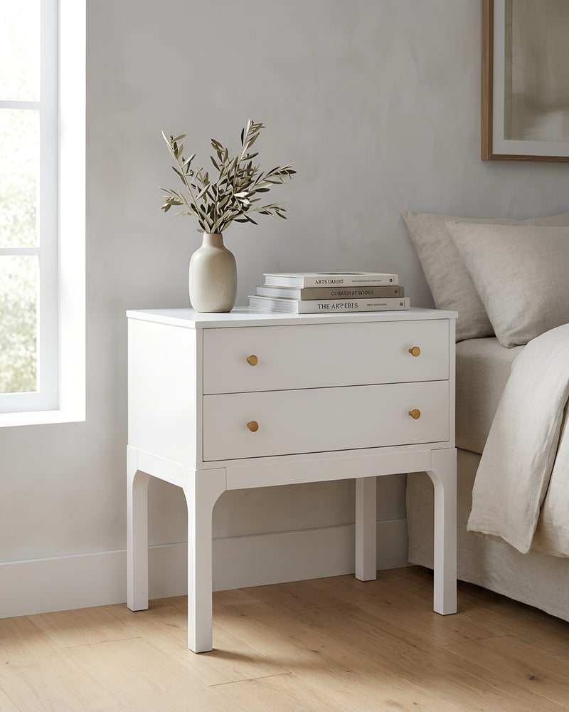 Alonso 2-Drawer Modern Nightstand, photo 7 of 10