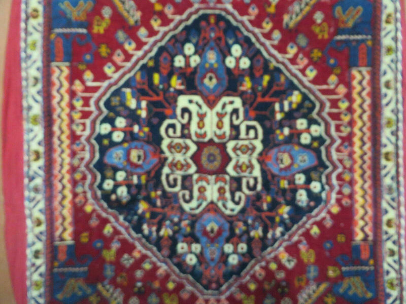 2'X 4' Antique Handmade Turkish Floral Oriental Wool Rug Pillow Case Cushion