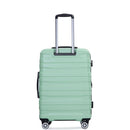 3 Piece Luggage Sets PC Lightweight & Durable Expandable Suitcase with Two Hooks, Double Spinner Wheels, TSA Lock, (21/25/29) Light Green