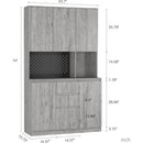 74' Kitchen Pantry Cabinet with Charging Station,Freestanding Buffet Cupboards Sideboard with Drawer,with LED Lights,Modern Pantry Cabinet with Microwave Stand for Kitchen,Living Room,Dinning Room