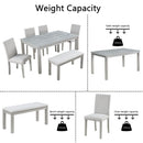 Dining Table Set With Crystal Decoration And Upholstered Chairs by Unique Piece Furniture