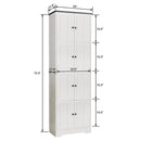 Tall Storage Cabinet With 8 Doors And 4 Shelves, Wall Storage Cabinet For Living Room, Kitchen, Office, Bedroom, Bathroom by HouseOfZazla