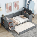 Daybed With Storage Arms, Trundle And Charging Station by HouseOfZazla