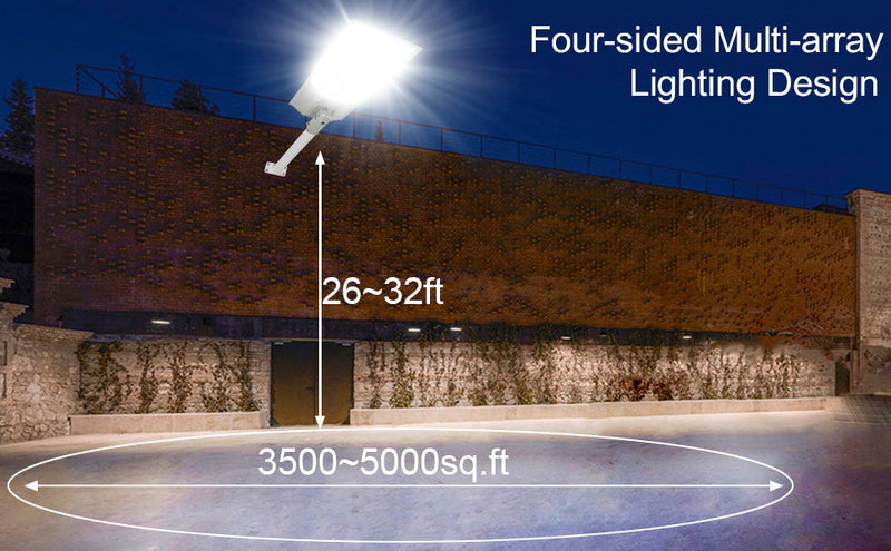 11,000W Aluminum Frame Solar Street Lights Outdoor Motion Sensor, Dusk to Dawn 200000LM with Remote Control