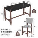 5 Piece Counter Height Dining Set, Bar Table With 4 Upholstered Chairs