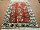 4' X 6' Vintage Handmade Pakistani Rug Highly Detailed Red
