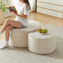 Modern Upholstered Round Coffee Table For Living Room (Set of 2) by HouseOfZazla