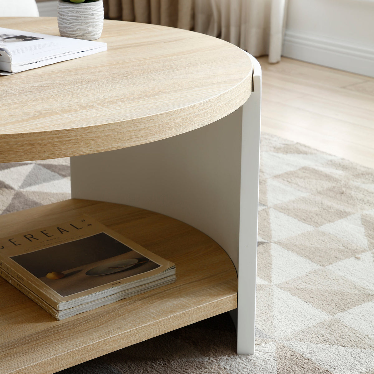 End Table with 2-Layer Storage Shelves, photo 2 of 6