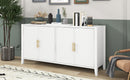 Accent Storage Cabinet Sideboard Wooden Cabinet with Metal Handles for Hallway, Entryway, Living Room, Bedroom