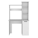 Carson Computer Desk with Hutch, Single Door Cabinet, and Shelves