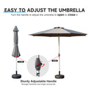 9FT Patio Umbrella, Outdoor Table Umbrella with Push Button Tilt and Crank, UV Protection Waterproof Market Sun Umbrella