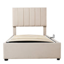 Upholstered Platform Bed With A Hydraulic Storage System