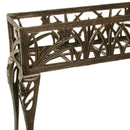 Cast Aluminum Antique Bronze Butterfly Rectangular Metal Plant Stand