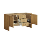 James Martin Hudson 60" Double Bathroom Vanity, Light Natural Oak