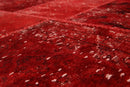 8'x10' Hand Knotted Wool Turkish Oriental over-dyed patchwork Area Rug 8x10 Red