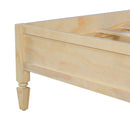King Size Wood Platform Bed Frame with Classic Panel Headboard by HouseOfZazla
