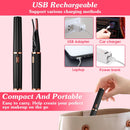 2 In 1 Clip Comb Heated Eyelash Curler Electric Mini Lash Curler Natural Eye Lash Makeup Tool with 3 Temp Settings 15Mins Shutdown
