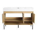 Modern Bathroom Vanity Combo With Single Resin Sink And Storage Cabinet by HouseOfZazla