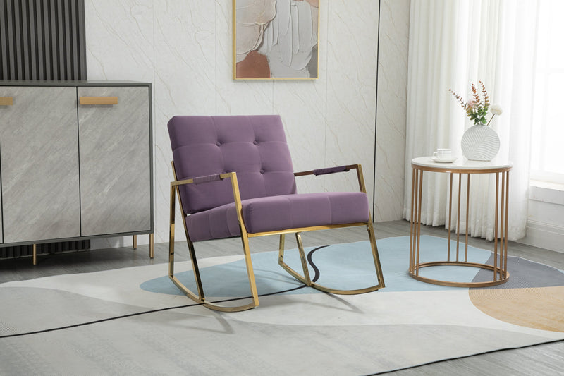 Accent Chair, leisure rocking chair with stainless steel feet