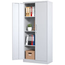 Heavy Metal Garage Storage Cabinet With Locking Doors, Steel, Adjustable Shelves