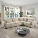 Jonina - Sectional Sofa With 4 Pillows - Beige Chenille by Unique Piece Furniture
