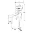 Lattice Back Side Chair (Set of 2) - Brown by HouseOfZazla