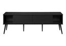 Contemporary 72-Inch Black TV Stand with Storage by HouseOfZazla