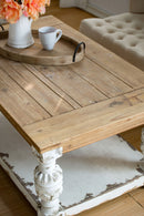 Rectangle Coffee Wooden Coffee Table, French Country Coffee Table - Brown / Antique White by HouseOfZazla