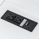 Murphy Bed With Desk, LED Light And USB Charging Station