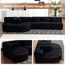 Upholstered Sofa Free Combined Sofa Couch With 2 Chaise Lounge And Five Back Pillows For Living Room by HouseOfZazla