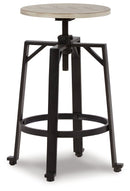 Karisslyn - Swivel Stool (Set of 2) - Whitewash / Black
