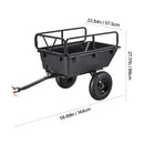 Dump Trailer 500 lbs 10 Cu. Ft Tow Behind Plastic Garden ATV Trailer Cart by HouseOfZazla
