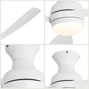 52" Low Profile Ceiling Fan with Lights, Quiet Reversible DC Motor, Dimmable LED by HouseOfZazla
