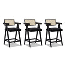 Milan - Modern Webbing Back Stool With Arms (Set of 3) by Unique Piece Furniture