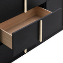 Jeremiah - 6 Drawer Dresser With Mirror - Black by HouseOfZazla