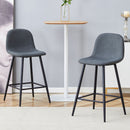 Modern Bar Chair Rounded Backrest (Set of 2) by HouseOfZazla