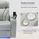Power Motion Recliner Electric Power Recliner With USB Charging Port, Hidden Arm Storage, Convenient Cup Holder And tooth Speaker by Unique Piece Furniture