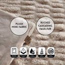 Antonia Silky Ruched Knit Throw