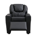 Sally Deluxe Kids Recliner Chair With Cup Holder - Black by HouseOfZazla