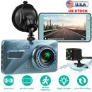 720P Dual Dash Cam Car Camera Recorder Looping Recording Car DVR Driving Vehicle Recorder with Motion Detection Light