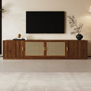 TV Stand, Media Console With Adjustable Shelves - Walnut by HouseOfZazla