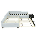Upholstered Double Daybed With Trundle And Drawer by HouseOfZazla