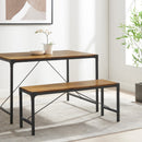 Angle Iron 44" Trestle Style Dining Bench