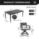 Modern Outdoor Patio Dining Set With Table And Chairs With Sunbrella Cushions