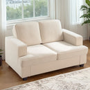 Modern Loveseat, Comfortable 2 Seater Couch With Deep Seating, Loose Back Cushions, Wide Arms by HouseOfZazla