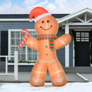 HOMCOM 8ft Christmas Inflatable Gingerbread Man Decoration