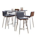 Marcel Mason - 5 Piece Swivel Contemporary Counter Height Dining Set by HouseOfZazla