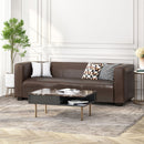 Contemporary 3 Seater Sofa With Tuxedo Design
