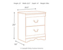 Anarasia - Two Drawer Night Stand - White